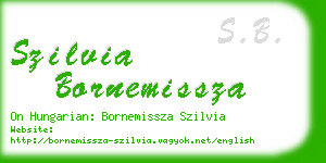 szilvia bornemissza business card